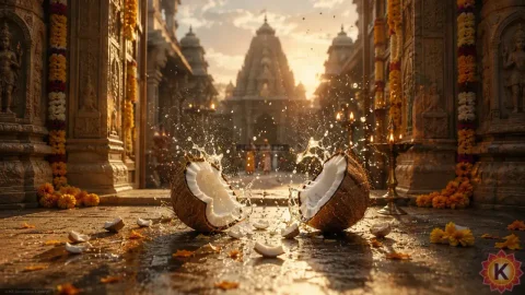 Why Break Coconut in Puja
